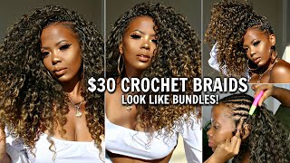 $30 Crochet Braids No Hair Out Best 4C Hair Protective Style Greece Vacation Back 2 School|Tastepink