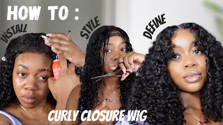 Learn How To Install, Style, And Define A Curly Closure Wig Ft Slove Hair