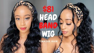 $81!!  No Edges? No Problem! Beginner Bodywave Headband Wig! No Lace No Glue | Tinashe Hair