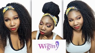 Style With Me || Wigmy Kinky Curly Headband Wig || Alliexpress Wig