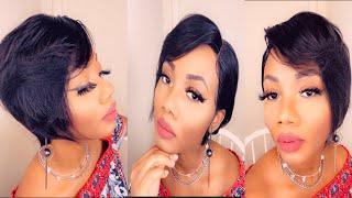 Affordable Amazon Human Hair Pixie Cut Wig For Black Woman