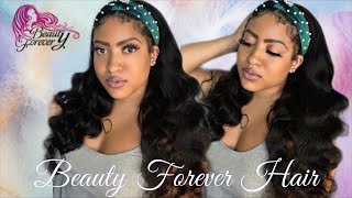 Affordable Body Wave Headband Wig | Ft. Beauty Forever Hair
