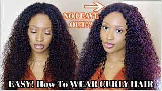 No Leave Out Trick! Quick & Easy Glueless V Part Wig Ft Unice Hair | Curly Hair Routine!