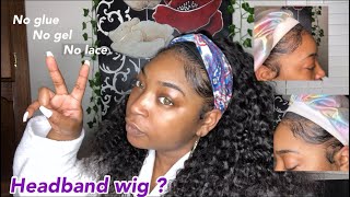Headband Wig First Impression  No Glue No Gel No Lace !! Beginner Friendly ‼️ Ft. Persephone