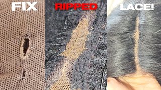 Easiest Way To Fix Your Ripped Lace !! | Without No Thread