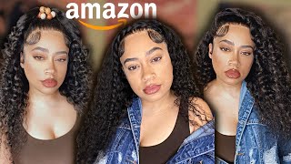 Best Frontal Water Wave Wig On Amazon | 1 Wig 3 Hairstyles | Amazon Prime Ft. Domiso Hair