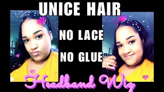 New*18 Inch Body Wave Headband Wig | Trendy | Unice Hair | No Glue, No Lace | My First Headband Wig!
