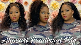Human Hair Headband Wig Tutorial Review 2020 | Alipearl
