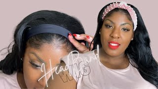 Affordable Body Wave Headband Wig | Essential Synthetic 22 Inches Hair | Must Watch | Fast & Easy