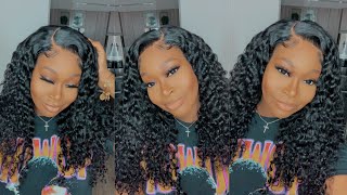 Deep Side-Part Curly Hairstyle | Glueless 5X5 Hd Closure Wig Install Ft. Ft. Cynosure Hair