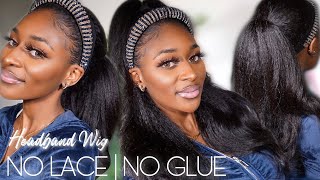 Headband Wig  No Lace! No Glue! No Gel! | Natural Hair Protective Style | West Kiss Hair