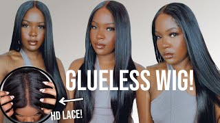 Throw On And Go! | Glueless Closure Wig Install! 5*5 Hd Lace Closure Wig Install | Ft. Nadula Hair
