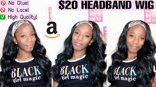 Affordable Body Wave Headband Wig | Amazon Headband Wig!