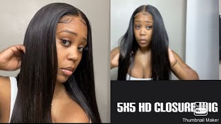 5X5 Hd Lace Closure Wig | Lemoda Hair | Install