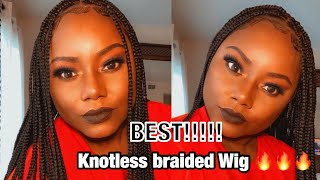 Most Realistic !!! Full Lace Knotless Box Braided Wig  By (Delight Braided Wig)