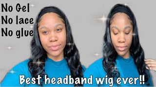 Body Wave Headband Human Hair Wig || My First Time Trying A Headband Wig || Nobel Hair