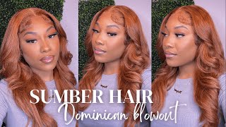 Blowout Look On Curly Ginger Wig Ft Sunber Hair ‍