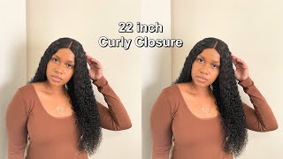 22 Inch Curly Wave Closure Wig Ft. Cheetah Beauty Hair | Ona Oliphant
