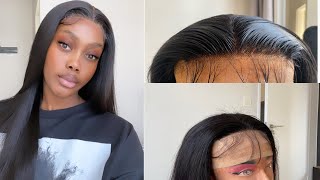 How I Pluck My Closure Wig. Plucking + Install Ft Ali Grace Hair| Karabo M