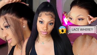 Half Up Half Down Silk Press Wig *New*Clear Invisible Lace Wig Undetectable  | Xrsbeautyhair