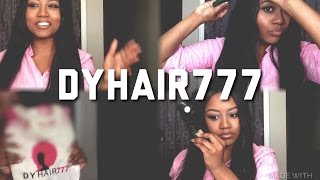 Dyhair777 Full Lace Wig Peruvian Straight - Review + Curling Tutorial