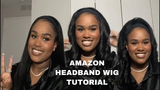 Super Easy Amazon Beauty Forever Headband Wig Tutorial *Detailed* 4 Beginners | Quick Get To Know Me