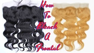 How To Bleach A Unprocessed Brazilian Virgin Remy Lace Frontal From Besthairbuy Using Keraphlex