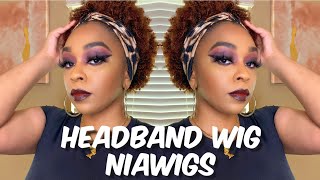 Natural 3A Afro Kinky Curly Headband Wig | Niawigs | Lindsay Erin