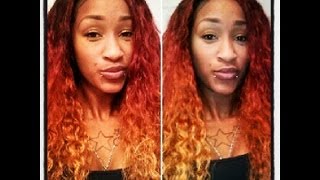 (Part2) Fire Ombre & How I : Use A Glueless Lace Wig Cap