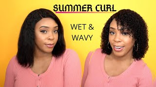 100% Brazilian Wet & Wavy Natural Hair Lace Front Wig - Summer Curl --/Wigtypes.Com