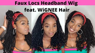Faux Locs Headband Wig Feat. Wignee Hair|Issa Wig| Headband Wig Series|