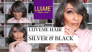 Luvme Hair Review | Woman Of Mature Age | Black Mix Grey Hair Bob Wig With Bangs | Salt & Pepper
