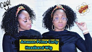 Amazon Headband Wig Under $30  Curly Inexpensive Headband Wigs☆