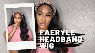 Amazon Find: Faeryle Long Headband Wigs For Wavy Synthetic Wig With Headband Heat Resistant 22Inches