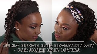 How To Wear Headband Wig| Affordable Curly Human Hair Headband Wig| Short Hair Lovers| Truly Adetola