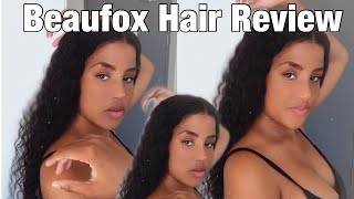 Beaufox Hair Review! Water Wave Curly Wig Installation| Hair Installation Ft Beaufox Hair