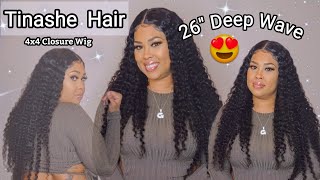 Summer Vibes  26'' Deep Wave 4X4 Closure Wig Ft.Tinashe Hair