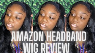 Affordable 24 Inch Body Wave Headband Wig From Amazon | Daneeondabeattv