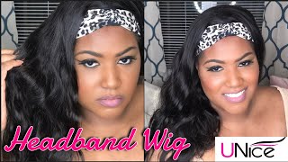 Headband Wig | Throw And Go Wig | Wigs For Beginners | Body Wave Hair | Human Hair Wig | Ft. Unice