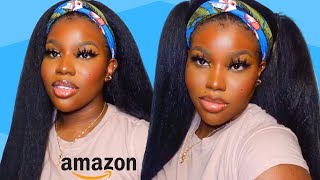Under $30 ! Amazon Headband Wig For 4C Hair Ft Pweouke Hair| Bomb Nia 2021