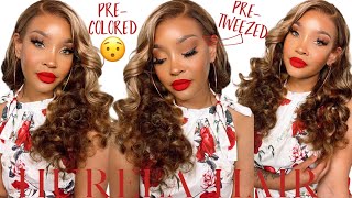 Perfect Pre-Colored Blonde Highlights Body Wave Wig + Install Ft. Hurela Hair