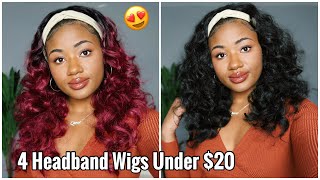 Affordable Headband Wigs! | 4 Wigs Under $20 | Outre & Sensationnel Synthetic Wigs