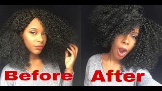 What Did I Do? Lh-Afro Kinky - The Wig Brazilian Human Hair Blend Invisible Deep Part Lace Front Wig