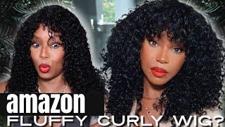 I Bought A $78 Amazon Big Curly Wig With Bangs | Is It Worth It? | Alwaysameera