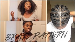 Simple Braid Pattern & Routine For Middle Part Closure/Wig | Courtney Lynn