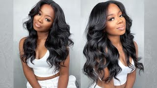 The Perfect Glueless Wig To Save Your Edges | Layering Curling Tutorial &  Review