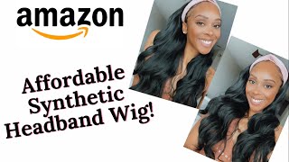 Affordable $22 Amazon Synthetic Headband Wig Review | Ft. Colorful Queen Body Wave Hair