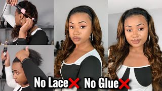 *Must Have* Gorgeous Body Wave Headband Wig Install 1B/30 Wig Color | Nadula Hair