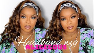 Gorgeous  Highlight Body Wave Headband Wig | Featuring Aligegous