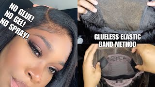 Where Does The Elastic Band Go? | Glueless Wig Elastic Band Method | Ashimary Hair